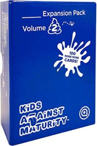 kids against maturity expansion pack #2, card game for kids and families, super fun hilarious for family party game night (core game sold separately)