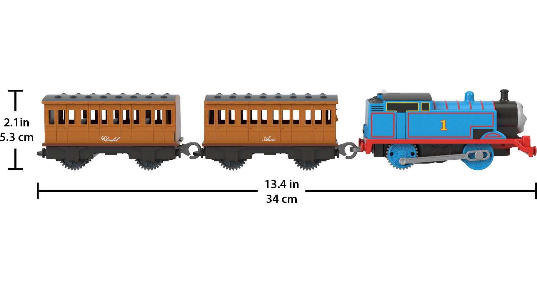 Thomas & Friends Thomas Annie & Clarabel, battery-powered motorized toy train for preschool kids 3 years and up [Amazon Exclusive]