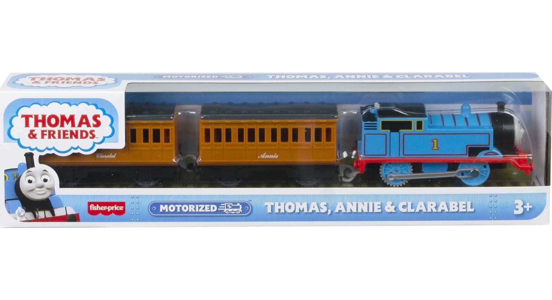 Thomas & Friends Thomas Annie & Clarabel, battery-powered motorized toy train for preschool kids 3 years and up [Amazon Exclusive]