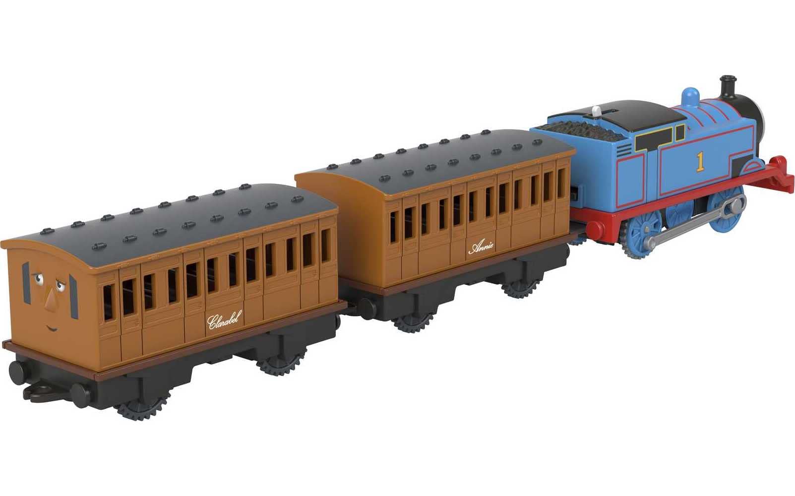 Thomas & Friends Thomas Annie & Clarabel, battery-powered motorized toy train for preschool kids 3 years and up [Amazon Exclusive]