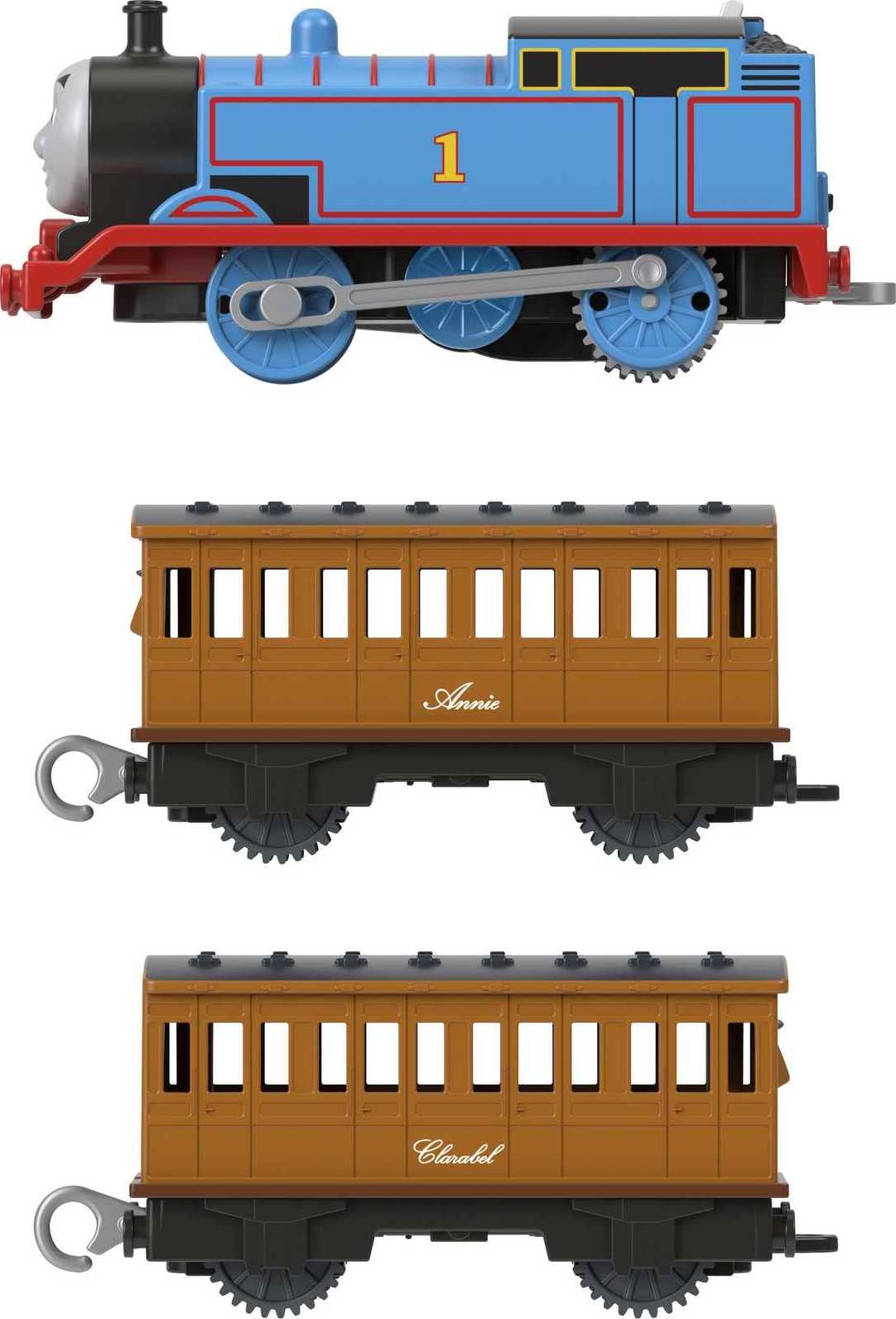 Thomas & Friends Thomas Annie & Clarabel, battery-powered motorized toy train for preschool kids 3 years and up [Amazon Exclusive]