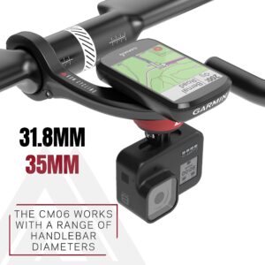 KOM Cycling CM06 Quick Release GoPro Computer Mount for Wahoo and Garmin Bike Computers (Bike Mount Compatible with Edge 1030, Elemnt Roam and others) 1030 Bike Mount compatible with GoPro Accessories