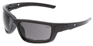 mcr safety - black foam lined safety glasses gray uv-af anti-fo (sr512af)