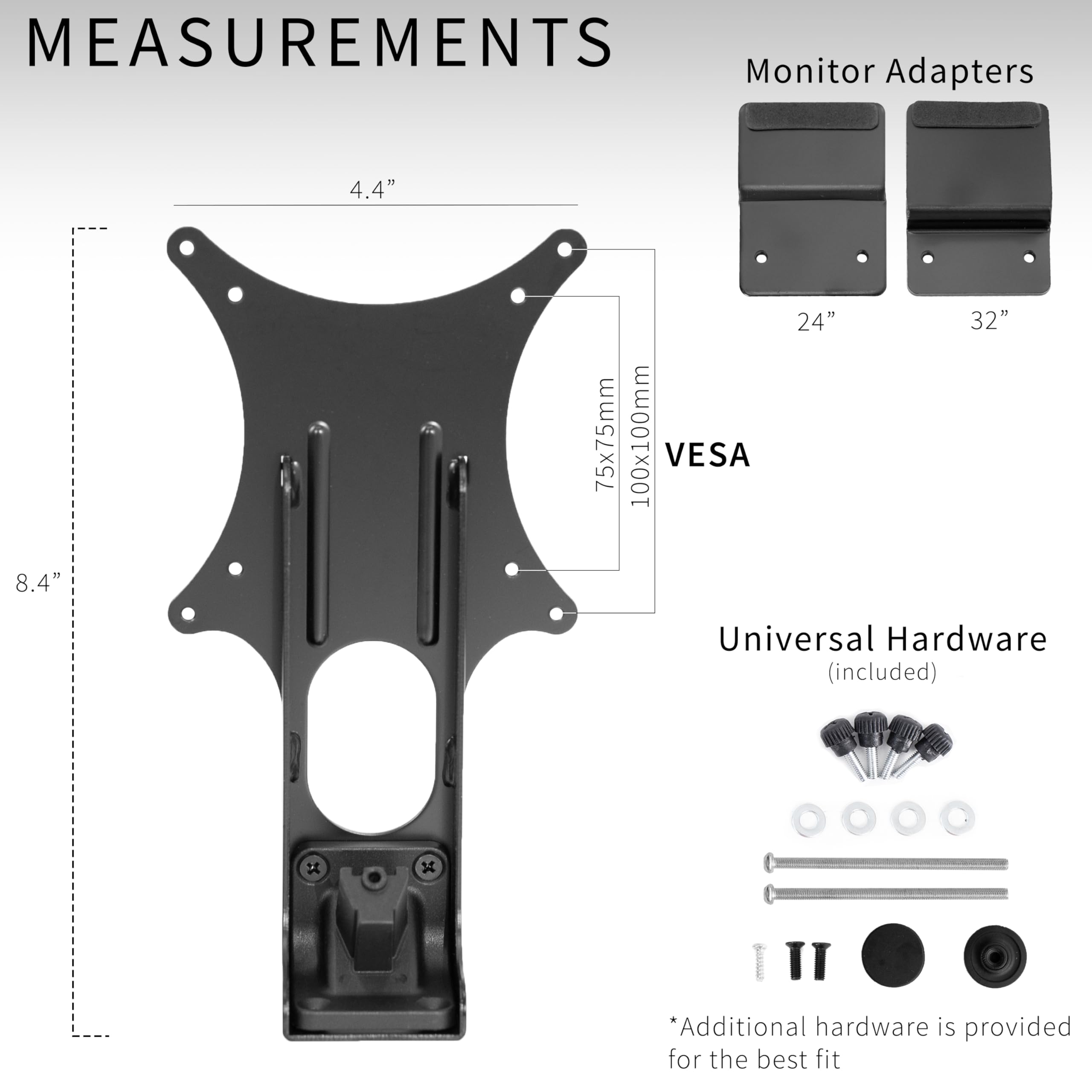 VIVO Quick Attach VESA Adapter Plate Bracket Designed for Samsung CF397 and CRG5 Monitors, 24 and 32 inch Full HD Curved Screens, MOUNT-SG03CF