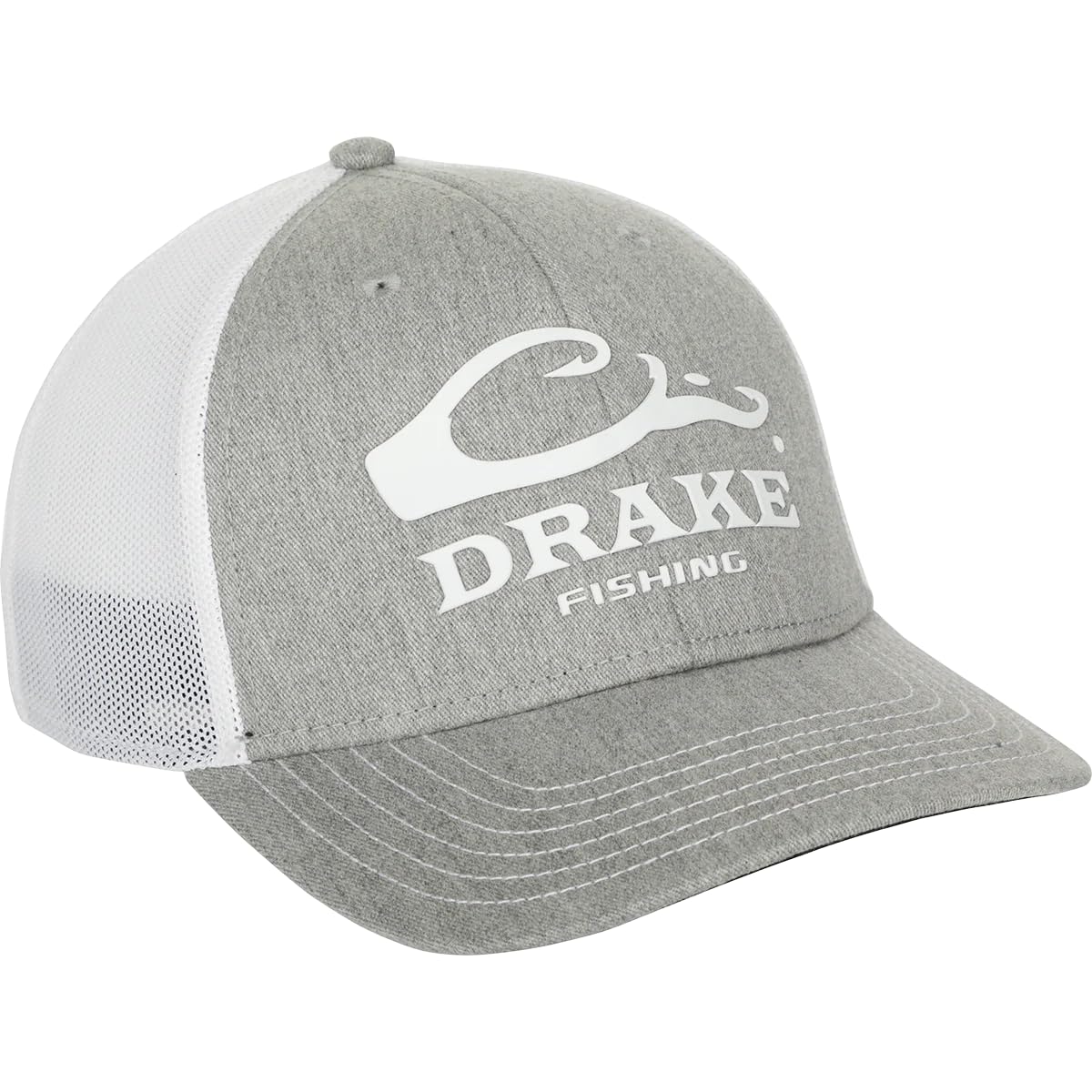 Drake Waterfowl DPF Stretch Fit Cap Heather/White L/XL