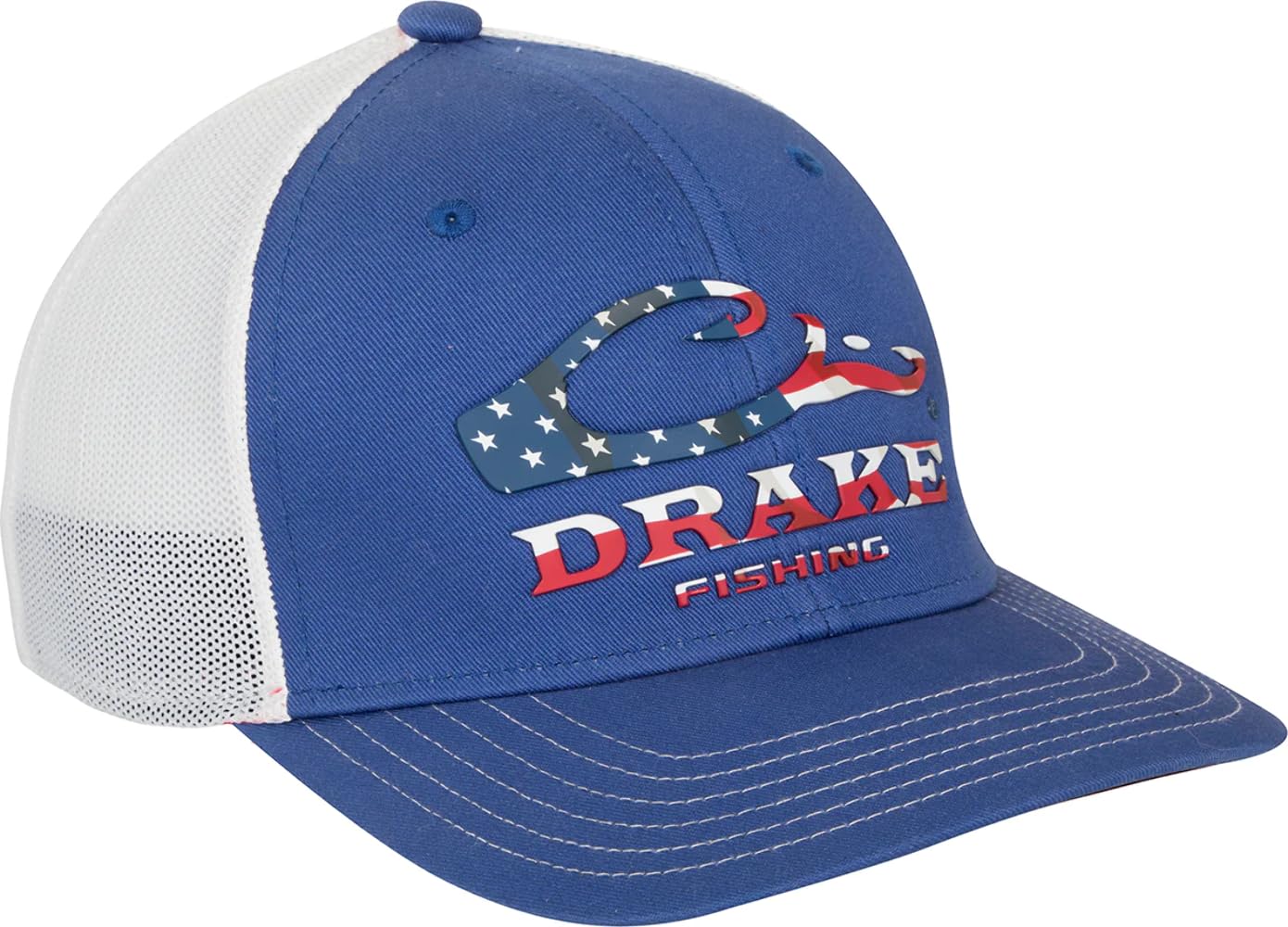 Drake Waterfowl DPF Stretch Fit Cap Heather/White L/XL