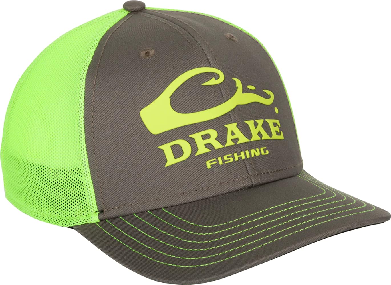 Drake Waterfowl DPF Stretch Fit Cap Heather/White L/XL