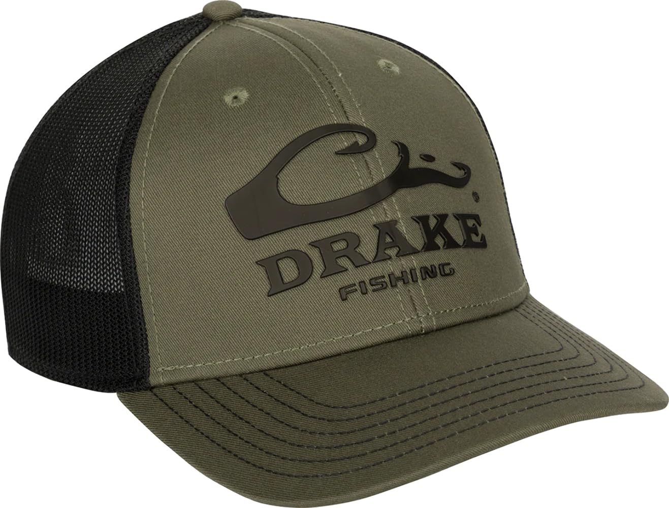 Drake Waterfowl DPF Stretch Fit Cap Heather/White L/XL