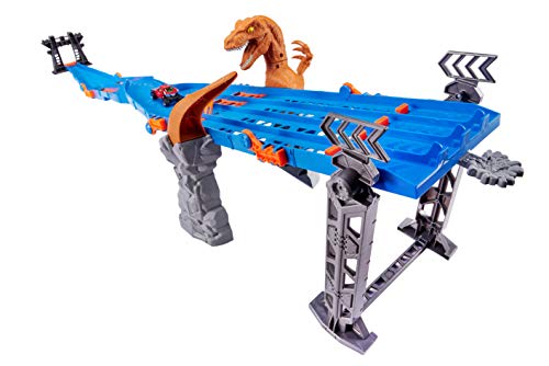 Metal Machines 4-Lane Raptor Attack Track Set Playset with Mini Racing Car by ZURU Cars Play Set Compatible with Other Brands