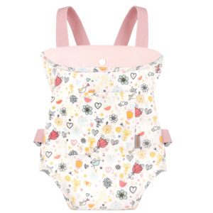 gagaku doll carrier soft cotton front and back carrying with adjustable straps for baby - rose garden