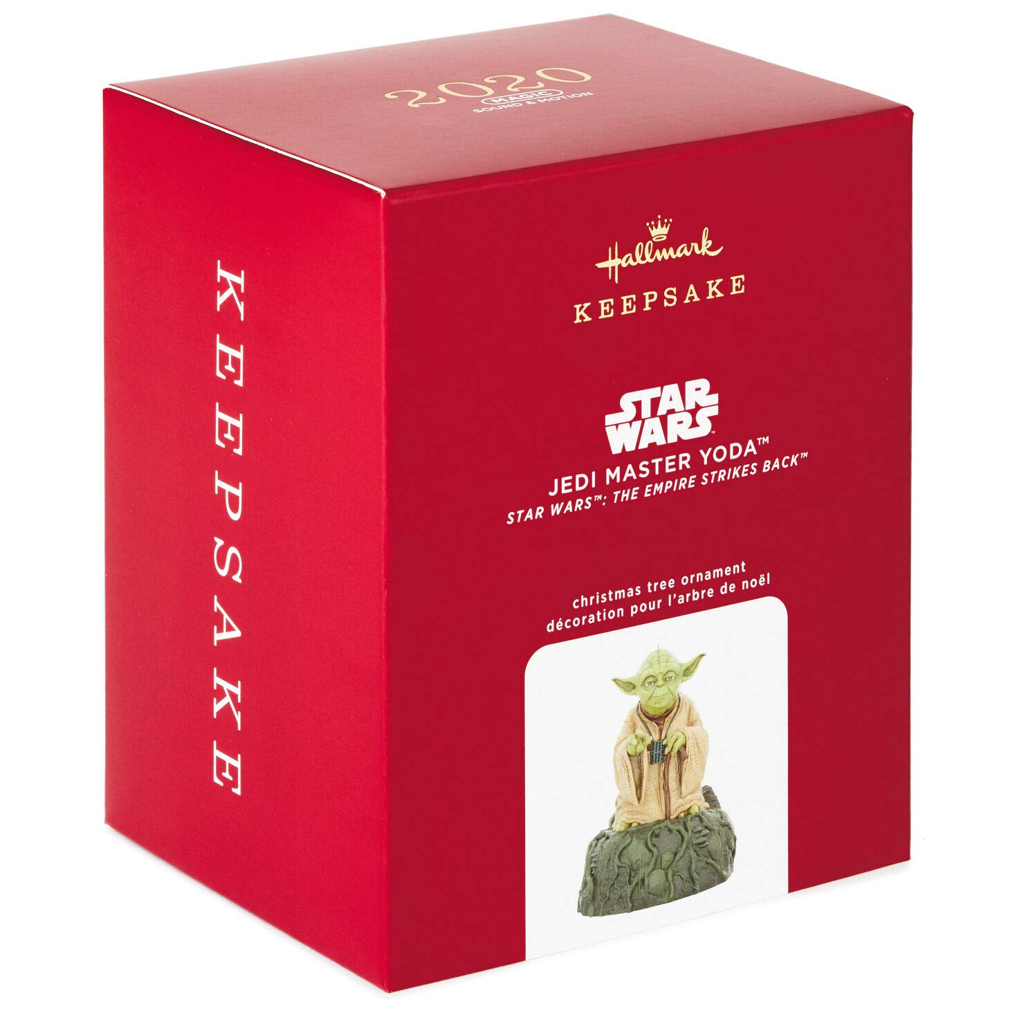 Hallmark Keepsake Christmas Ornament 2020, Star Wars: The Empire Strikes Back Jedi Master Yoda with Sound and Motion