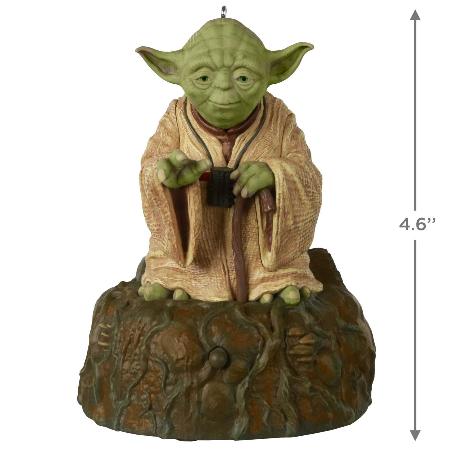 Hallmark Keepsake Christmas Ornament 2020, Star Wars: The Empire Strikes Back Jedi Master Yoda with Sound and Motion