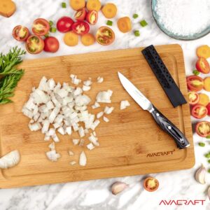 AVACRAFT Kitchen Paring Knife, High Carbon German 1.4116 Stainless Steel Knife, Cutting Chopping Carving Knife, Ergonomic Wooden Handle, 3.5 inch knife with Custom Storage Case