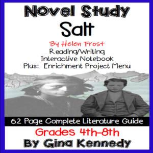 novel study- salt by helen frost and project menu