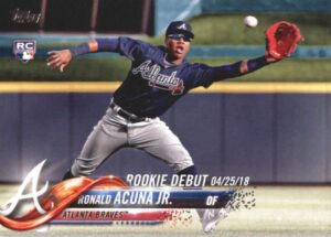 2018 topps update #us252 ronald acuna jr. rc rookie atlanta braves mlb baseball trading card