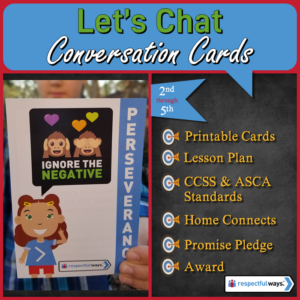 social emotional learning | distance learning | perseverance | ignore the negative conversation cards | elementary school