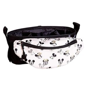 disney baby by j.l. childress universal stroller organizer with detachable hip fanny pack - stroller accessory with belt waist bag - stroller cup holder and cell phone pocket - mickey minnie ivory