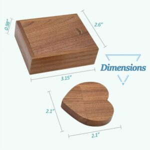 Heart Shaped Wood Flash Drive 32GB USB3.0 with Gift Box, FEWINA Wooden USB Drive 32G USB 3.0 Super-Speed Thumb Drive Jump Drive Wooden Box Ideal Gift for Birthday/Anniversary/Wedding