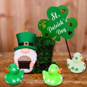 4E's Novelty 24 Pack St Patricks Day Rubber Ducks - 2 inch Shmrock Rubber Duckies Bulk - Saint Pattys Day Irish Gifts for Adults Kids Party Favors Accessories, Jeep Ducking