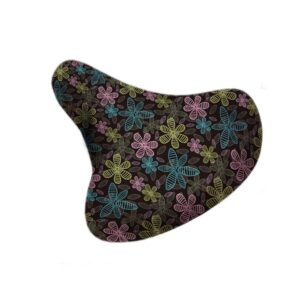 cover-u colorful bicycle seat cover, water-repellent exercise bike seat cushion cover made of polyester fiber, not absorb heat & dust-free saddle cover for outdoor biking (simple flower)