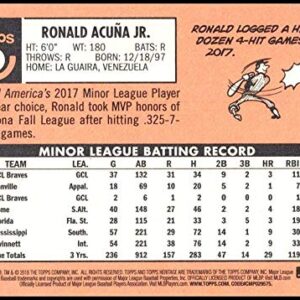 2018 Topps Heritage High Number #580 Ronald Acuna Jr. RC Rookie Atlanta Braves MLB Baseball Card