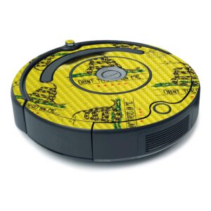 mightyskins carbon fiber skin for irobot roomba 675 minimal coverage - tread lightly | protective, durable textured carbon fiber finish | easy to apply, remove, and change styles | made in the usa