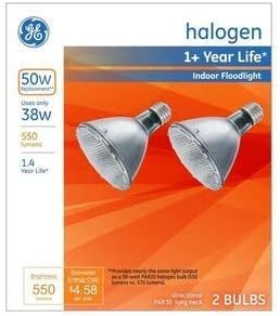 ge classic 50-watt eq par 30 longneck dimmable warm white reflector appliance halogen light bulb (2-pack)