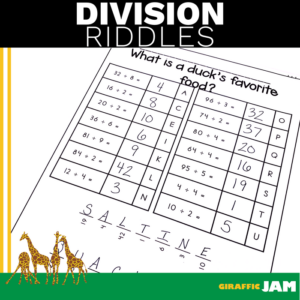 division math games - division riddles