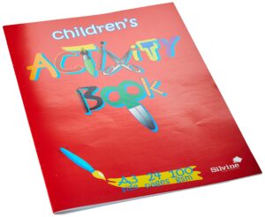 silvine activity book, 420 x 297mm, red