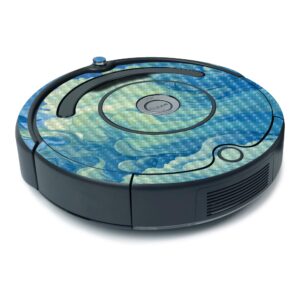 mightyskins carbon fiber skin for irobot roomba 675 minimal coverage - visionary | protective, durable textured carbon fiber finish | easy to apply, remove, and change styles | made in the usa