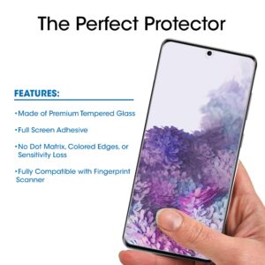 amFilm Ultra Glass Screen Protector for Galaxy S20 Plus, Tempered Glass, 2 Pack