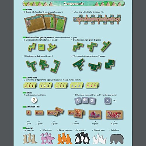 Capstone Games: New York Zoo, Strategy Board Game, Build Your Own Zoo, Easy to Learn, 1 to 5 Players, 60 Minute Play Time, for Ages 10 and Up