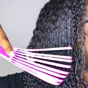 Messen Purple Detangling Brush for Natural Black Hair Detangler for Afro America Textured 3a to 4c Kinky Curly Wavy Eliminate Knots While Exfoliating Your Scalp and Stimulate Blood Circulation(1 Pack)