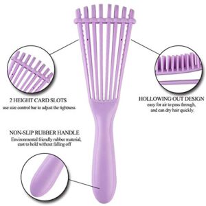 Messen Purple Detangling Brush for Natural Black Hair Detangler for Afro America Textured 3a to 4c Kinky Curly Wavy Eliminate Knots While Exfoliating Your Scalp and Stimulate Blood Circulation(1 Pack)