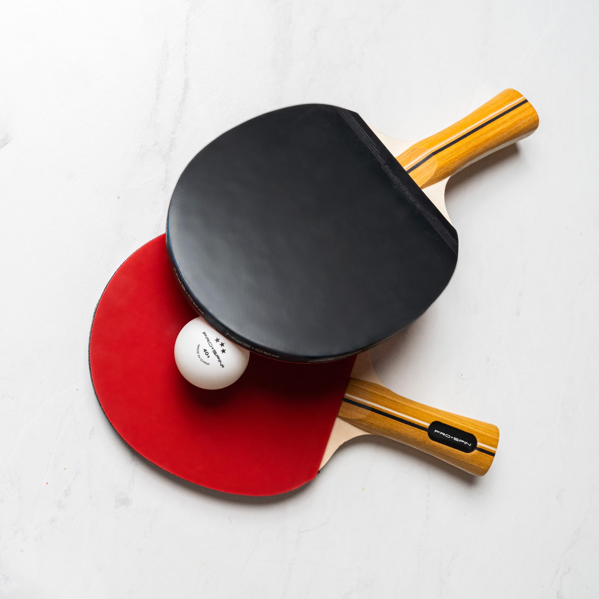 PRO-SPIN Ping Pong Paddles - High-Performance 2-Player Set with Premium Table Tennis Rackets, 3-Star Ping Pong Balls, Compact Storage Case | Ping Pong Paddle Set of 2 for Indoor & Outdoor Games