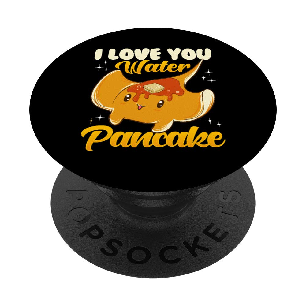 Cute & Funny I Love You Water Pancake Stingray Pun PopSockets PopGrip: Swappable Grip for Phones & Tablets