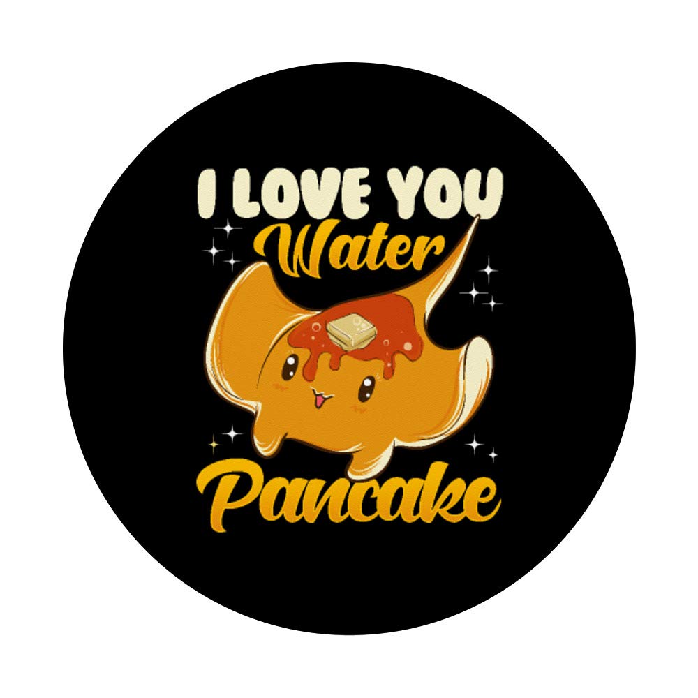 Cute & Funny I Love You Water Pancake Stingray Pun PopSockets PopGrip: Swappable Grip for Phones & Tablets