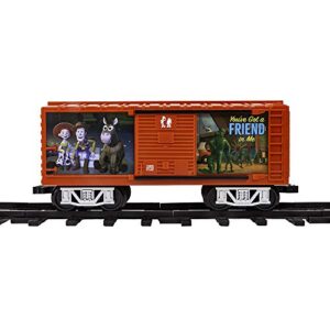 Lionel Battery-Operated Disney Toy Story Toy Train Set with Locomotive, Train Cars, Track & Remote with Authentic Train Sounds, & Lights for Kids 4+