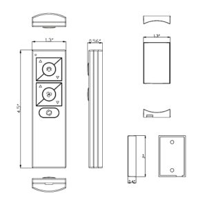 WAC Lighting 6-Speed Ceiling Fan Wireless Bluetooth Remote Control Wall Cradle in White