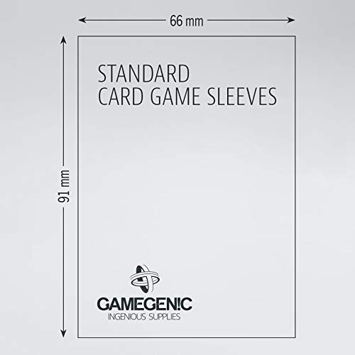 Matte Board Game Sleeves | Pack of 50 Matte Sleeves | 66 by 91 mm Card Sleeves Optimized for Use with Standard Card Games | Premium Card Protection | FFG Gray Color Code | Made by Gamegenic