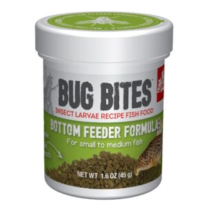 Fluval A6586 Bug Bites Bottom Feeder Granules 1.59 oz, Small to Medium Fish A6577 Bug Bites Tropical Fish Small Granules 1.59 oz, Small to Medium Fish