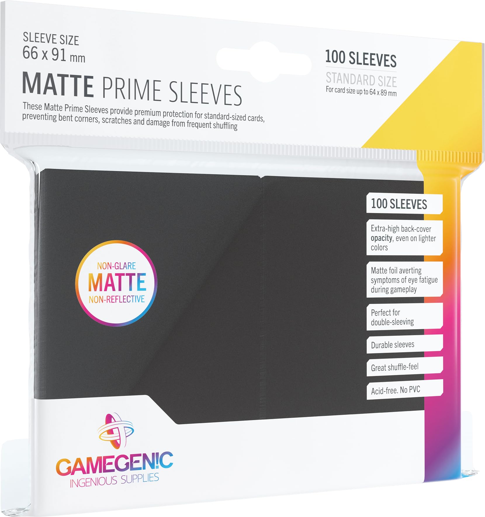 Matte Prime Sleeves: Black