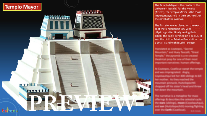 Templo Mayor – Main Temple of the Aztecs – Infographic – 2 pages