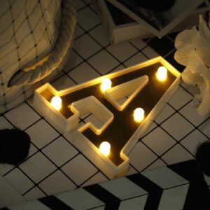 TABLECLOTHSFACTORY 6" 3D Gold Marquee Letters 5 LED Light Up Letters Warm White LED Letter Lights - A