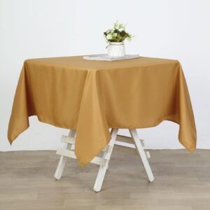 tableclothsfactory 54x54 gold wholesale linens seamless polyester square linen tablecloth for wedding banquet party restaurant