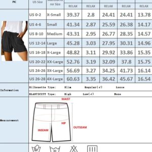 Acelitt Women Ladies Summer Casual Loose Comfy Drawstring Elastic Waist Pocketed Shorts Pants Black Large