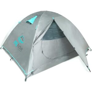 FE Active 4 Person Tent - Four Season 3-4 Man with 3000mm Waterproof Rip-Stop, Full Rainfly, Aluminum Poles Adult Tent for All Year Camping, Backpacking, Hiking, Travel | Designed in California, USA