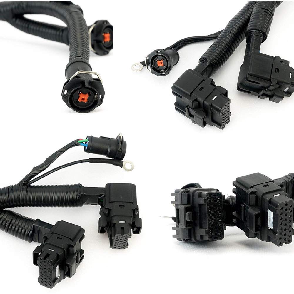 FICM Engine Fuel Injector Complete Wire Harness Compatible with for Ford Powerstroke 6.0L Diesel 2003, 2004, 2005, 2006, 2007 F250 F350 F450 F550 Excursion, Replacement# 5C3Z-9D930-A, 5C3Z9D930A