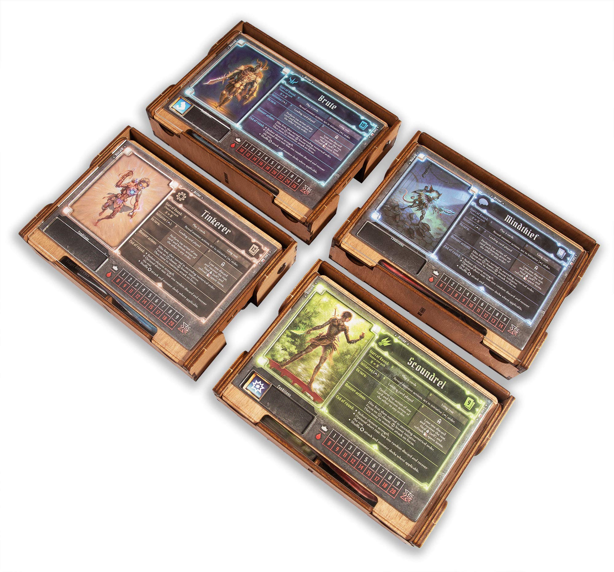 SMONEX Wooden Organizer and Four Player Boards Compatible with Gloomhaven Board Game - Box Suitable for Storage All Gloomhaven Expansions - Insert and Storage