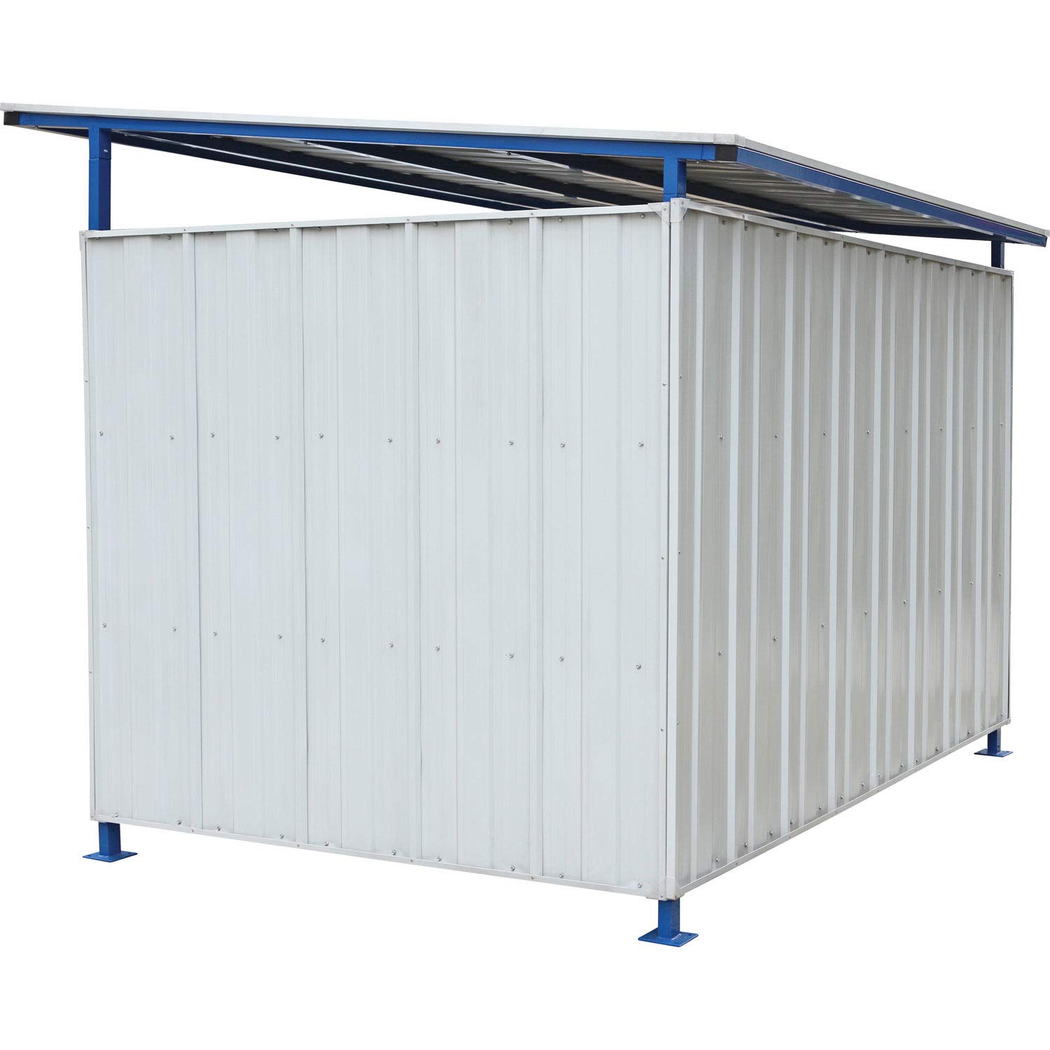 Global Industrial Bike Storage Shelter with Slant Roof, 16 Bike Capacity, 120" L x 95-1/2"W x 90-1/16"H